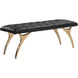 Taylen Black Leather Bench